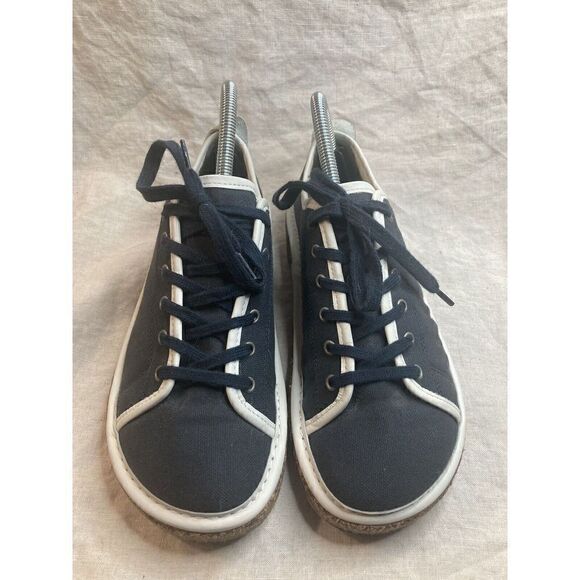 Birkenstock Santa Cruz Women's Size 6-6.5 (EU 37) Fit Navy Canvas Lace Up Shoes - Picture 2 of 12